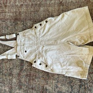 Vintage white short overalls